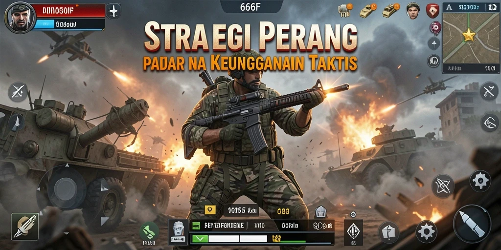 Tangkapan layar game 666F menunjukkan pertempuran strategi yang mendebarkan.