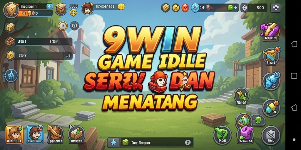 Tangkapan layar 9WIN menunjukkan aksi mengumpulkan sumber daya dalam mode Idle.