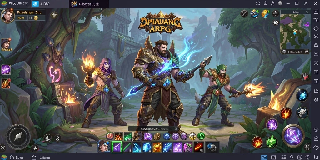 Tampilan screenshot AJO89 menampilkan aksi permainan ARPG yang seru dan mendebarkan.