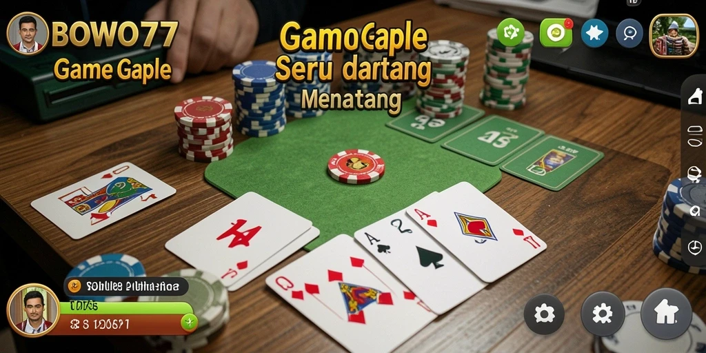 Screenshot gameplay menarik BOWO77 saat pemain bersaing di Gaple.