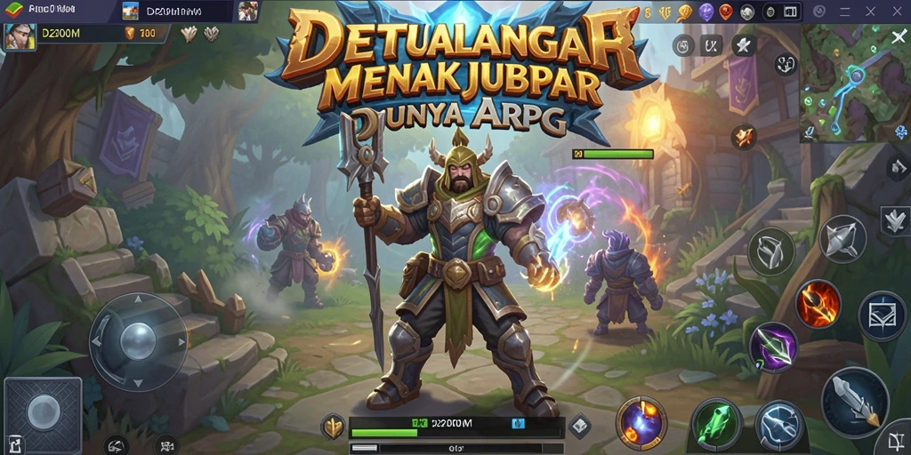 Screenshot menampilkan aksi seru dalam gameplay D200M ARPG.