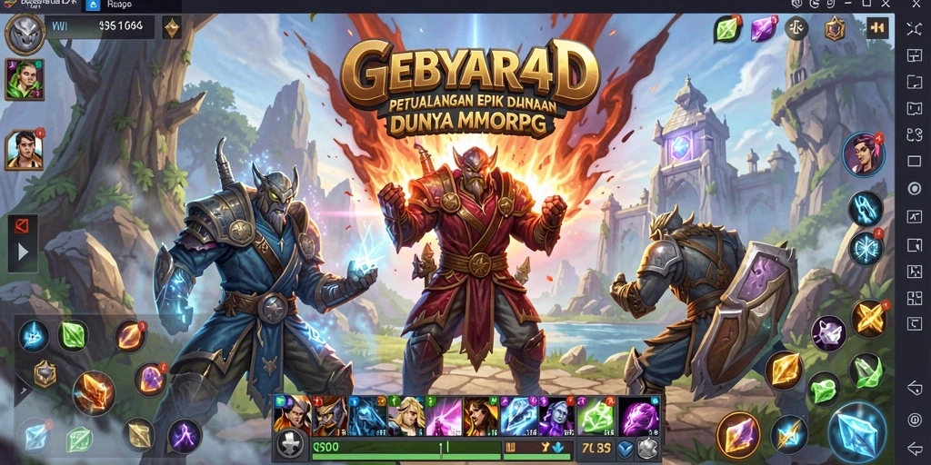 Tangkapan layar GEBYAR4D menunjukkan aksi epik dalam gameplay MMORPG.