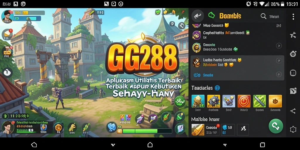 Tampilan utama GG288 dengan berbagai fitur utilitas yang memudahkan pengguna.