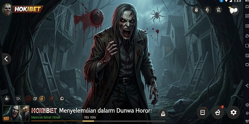 Tampilan gameplay HOKIBET yang menyeramkan dan mendebarkan.