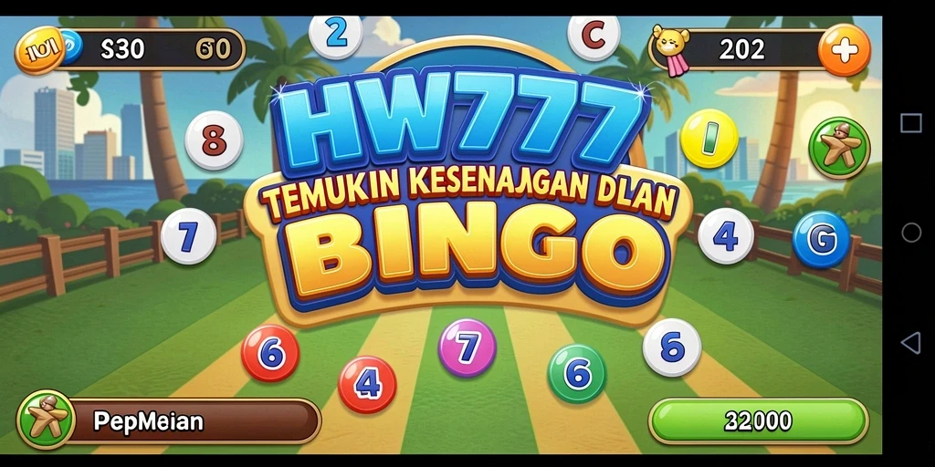 Screenshot HW777 menampilkan gameplay Bingo yang seru dan interaktif.