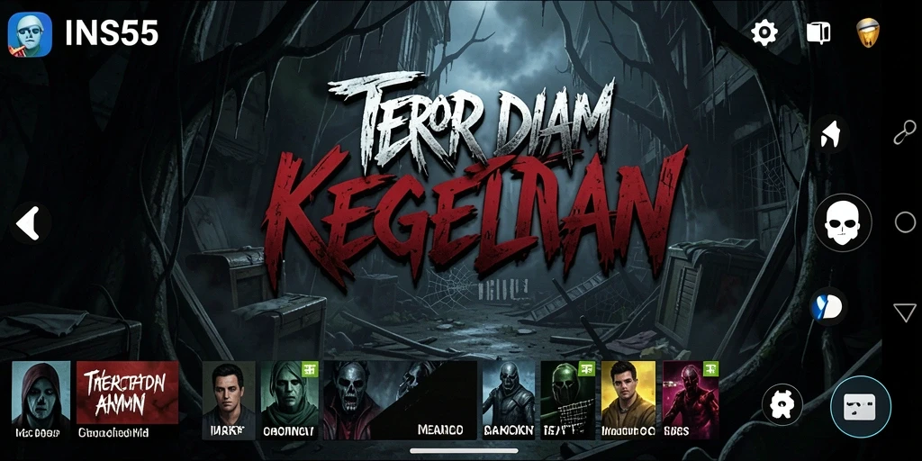 Tampilan gameplay mencekam di INS55 dengan suasana angker.