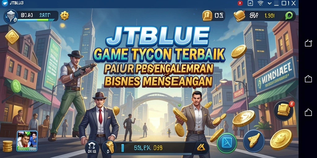 Tampilan gameplay JTBLUE dengan elemen Tycoon yang menarik.