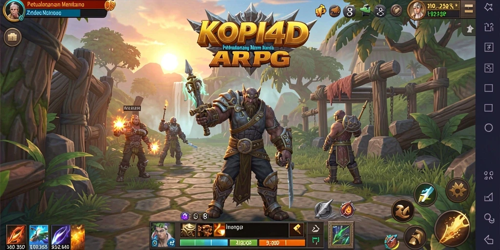 Tampilan gameplay KOPI4D yang mendebarkan dalam dunia ARPG.