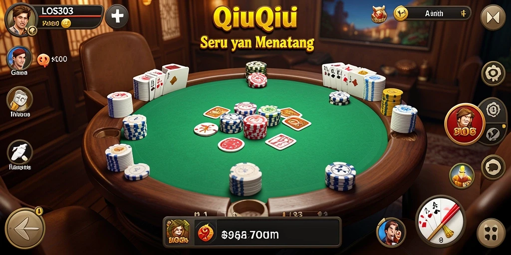 Gameplay seru dari LOS303 yang menampilkan kartu QiuQiu.