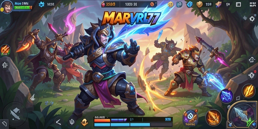Tangkapan layar dari gameplay intens MOBA yang mendebarkan.