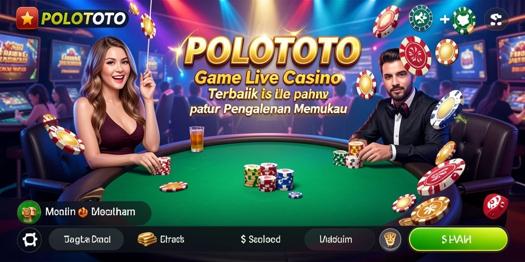 Tampilan gameplay Live Casino POLOTOTO yang memukau