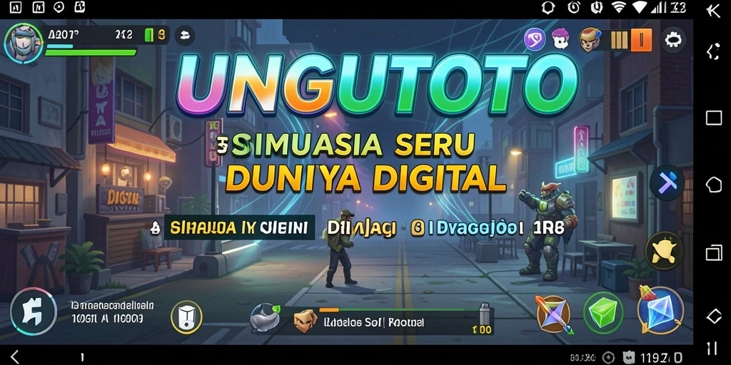 Tampilan gameplay UNGUTOTO dengan aktivitas simulasi yang menarik.