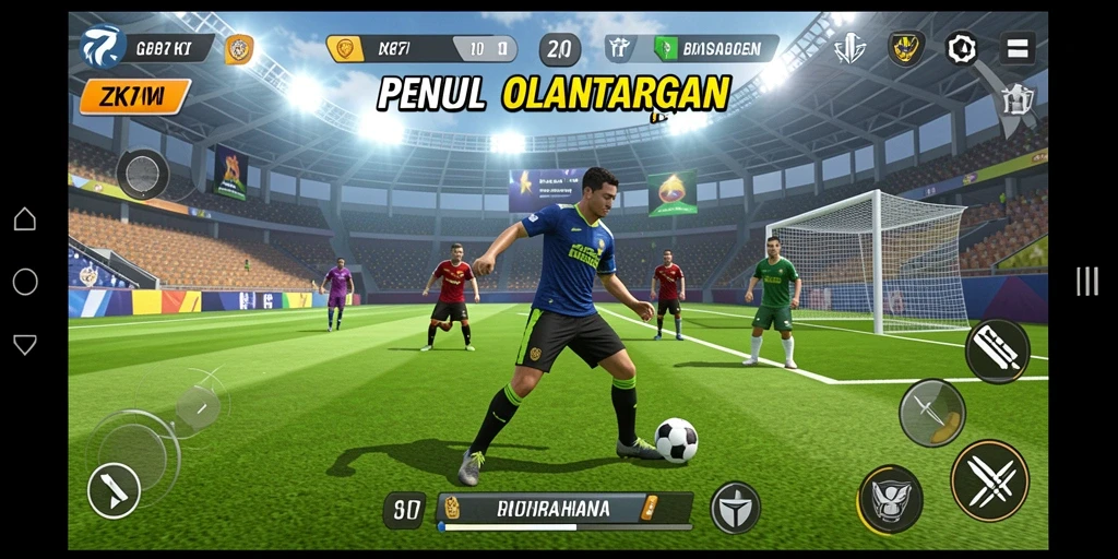 Tampilan gameplay ZK7 yang memukau dalam setiap pertandingan olahraga.